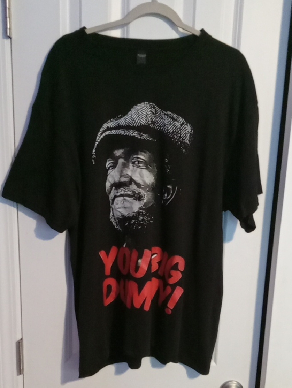 Men's Black Short-Sleeve Graphic Tee with Red 'You Big Dummy!' Print